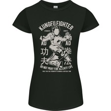 T-Shirt Femme Coupe Petite Arts Martiaux Mixtes Kung Fu Fighter