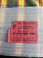 Billet Mach Rugby  vintage 1949