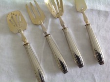 ancien Ensemble À Entremet Argent Fourré