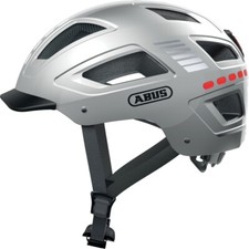 Casque Vélo Elettrica-Urban ABUS Hyban 2.0 LED Signal Argent Shiny L (56-61cm)