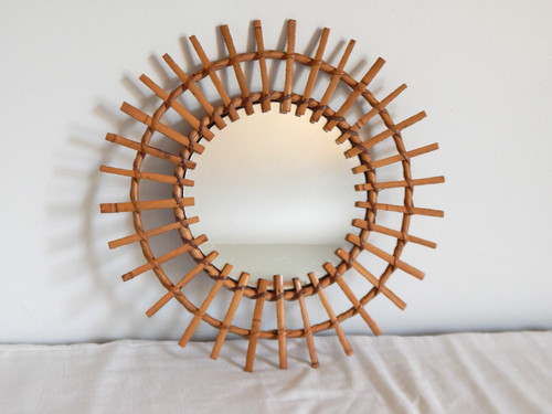 Ancien miroir soleil - miroir, en