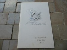 menu communion ancien vintage