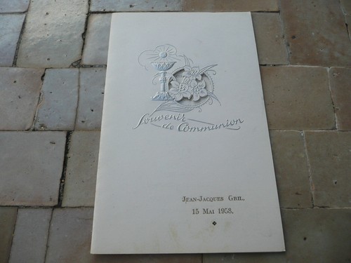 Menu communion ancien - communion, vintage