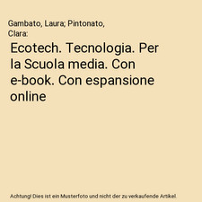 Ecotech. Tecnologia. Per la