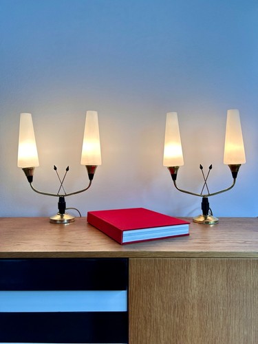 Paire lampes torchères en - de,