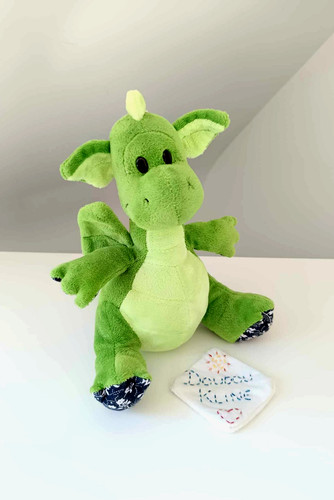 Peluche doudou dragon vert - peluche/doudou,