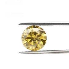Naturel Moissanite Diamant Jaune Coupe Ronde VVS1 Diamant Lâche avec Certificat