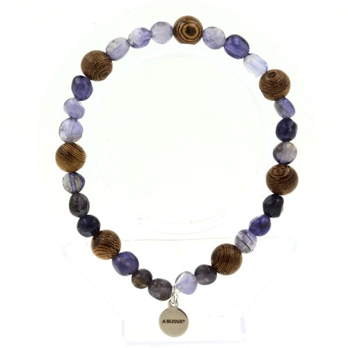 Bracelet perles cordierite - bracelet,