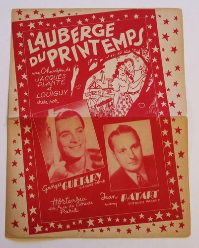 Partition vintage sheet - , music