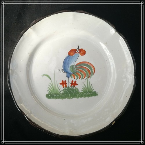 Belle assiette polychrome - assiette,