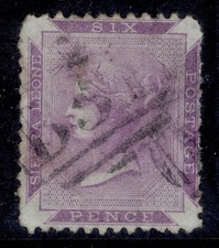 SIERRA LEONE QV SG3, 6D Violet
