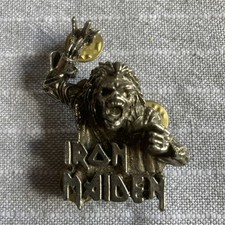 Rare Ancien Pin's Iron Maiden  Officiel Métal Eddy No Vinyl T Shirt Patch