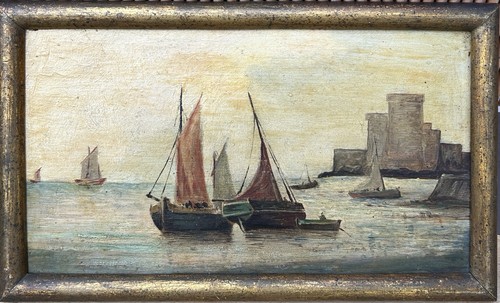 Small antique original - antique, oil