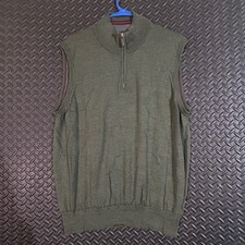 Tom James Olive Green Knit 1/4