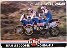  Affiche Moto 10e PARIS - ALGER - DAKAR 1988 