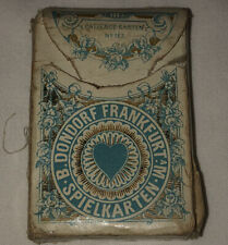 JEU 52 CARTES A JOUER pour DAMES 1900 DONDORF FRANKFURT SPIELKARTEN + ÉTUI