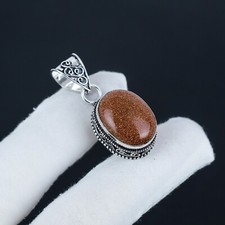 Élégant Sunstone Pendentif Vintage Style 925 Argent Sterling Bijoux Pour Cadeaux