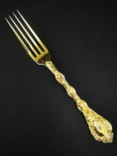 ODIOT - "Demidoff" - 1 Fourchette à dessert - Argent Minerve Vermeil 950