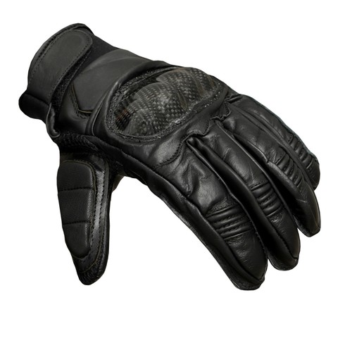 Gants moto cuir - gants, noir
