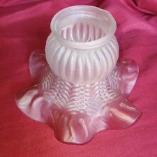 Tulipe rose  en verre dépoli forme fleur