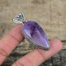 Gemme Améthyste Fait 925 Argent Sterling Bijoux Pendentif pour Mariage Cadeaux