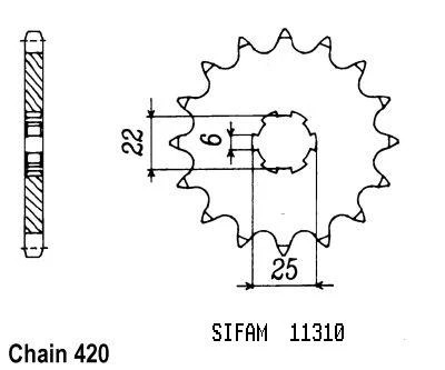 Pignon mtx 1983 1985 - 50,