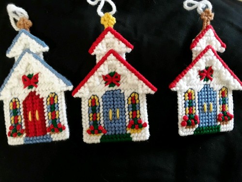 Church ornaments 3pk made - 3pk,