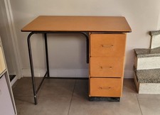 Bureau marron vintage année 50 pour enfants