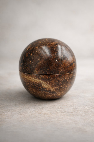 Boîte sphérique onyx brun - en,