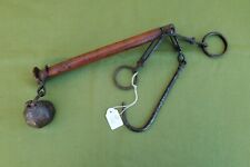 ANCIENNE BALANCE ROMAINE PESON FLÉAU BOIS / FER FORGÉ - TRÈS BEL OBJET - K14