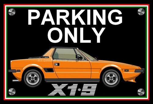 Plaque parking only fiat - plaque,