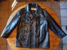 Veste Caban Cuir noir SCHOTT