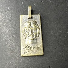 Ancien Pendentif Metal Argenté Breloque Art Nouveau claude DECAT PARIS