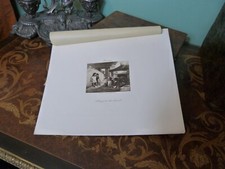 Gravure "A la porte du chenil"