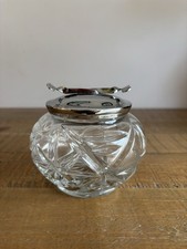 Sucrier En Verre Déstructuré Avec Pince À Sucre En Métal Argenté Art Déco