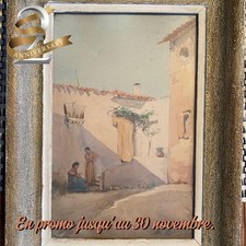 Orientalisme, Aquarelle signé, Alexandre BONNARDEL 1867-1942, encadré sous verre