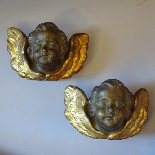 Paire anciens putti volants - paire,