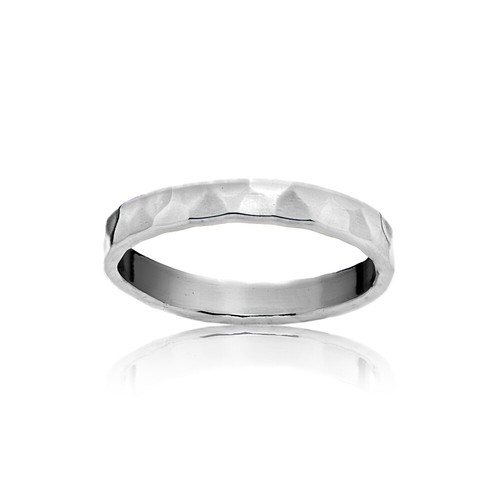 Argent sterling poli martelé - argent,