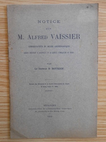 Notice sur alfred vaissier - sur,