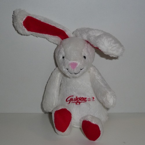 Doudou lapin guigoz rouge - doudou,