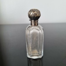 FLACON A SELS OU PARFUM XIXè Cristal Argent Victorian Silver SCENT BOTTLE 19thC