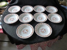 VINTAGE LOT DE 10 ASSIETTES CREUSE ARCOPAL MODELE SCANIA