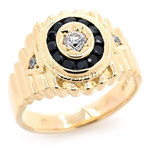 Bague chevalière jaune 18k - or,