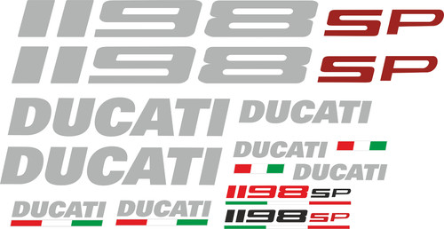 Ducati 1198sp réplique decals - 1198sp,