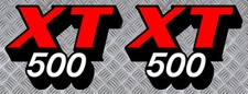 2 X STICKERS POUR XT500 AUTOCOLLANTS MOTO BIKER ENDURO TRAIL - XA006
