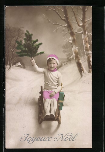 Carte postale enfant - , au