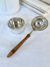 Passoire à thé en métal argenté - Fin 19e siècle début 20e siècle - Théière