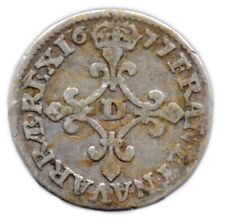 4 SOLS 1677 D des Traitants - FRANCE - LYON - Louis XIV (argent / silver) 02