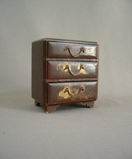 MAGNIFIQUE BOITE ou COFFRET ANCIEN en LAQUE FORMANT COMMODE JAPON, VIETNAM