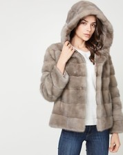 Manteau blouson, fourrure vison d'élevage, sur commande